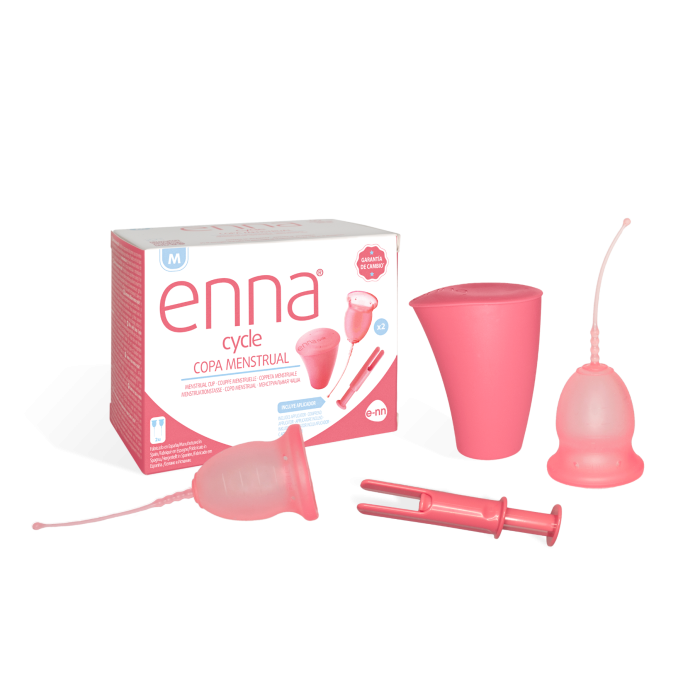 Enna cycle copa menstrual talla m 2 copas con aplicador