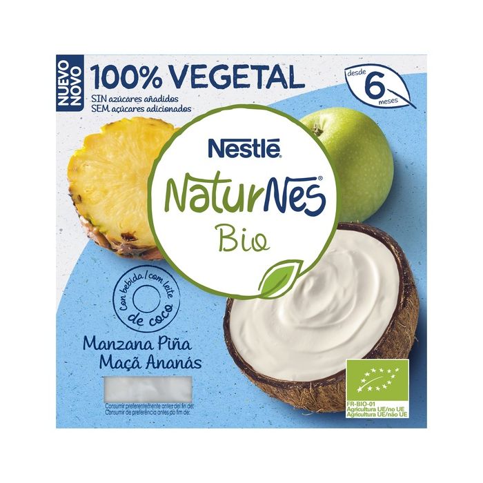 Nestle naturnes bio manzana piña 4x90g