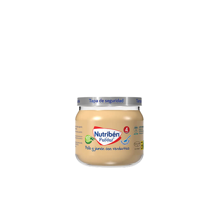 Nutriben potito inicio a la carne pollo y jamon