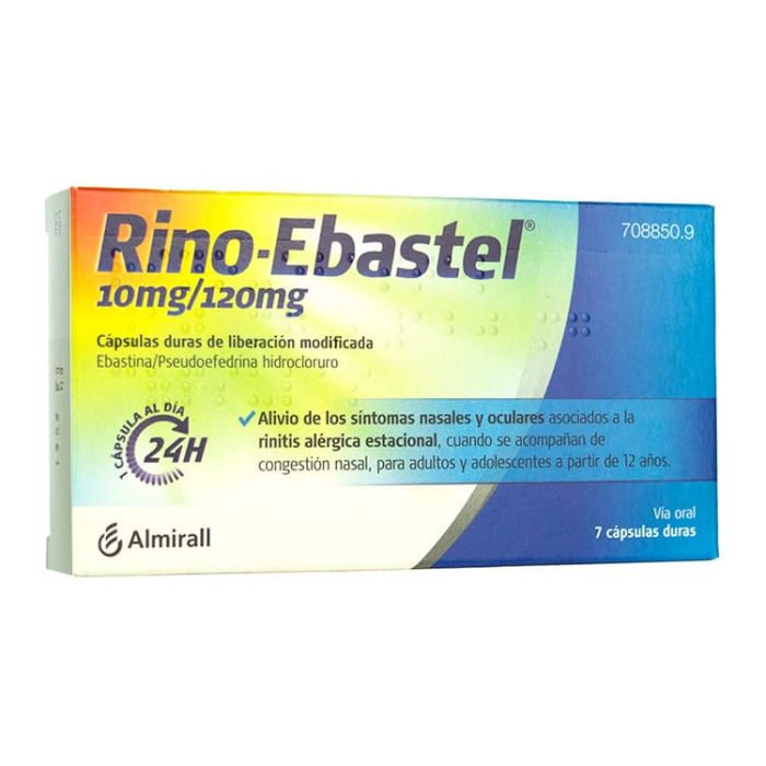 Rino ebastel 10/120 mg 7 capsulas