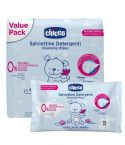 Las toallitas de Chicco con un suave tejido de doble acción limpian, refrescan e hidratan la piel sensible del bebé.