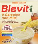 Blevit plus 8 Cereales con miel es una papilla elaborada a base de una equilibrada mezcla de 8 cereales y miel, que proporciona un agradable aroma y sabor a la papilla, mejorando su aceptación por parte del bebé y aumentando su valor nutricional Además de