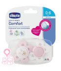Chupete con Tetina ortodóntica Physio Silicona para bebés de +0M, en rosa.