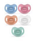 Suavinex Chupete Todo Silicona 0-6 m Tetina anatómica suave y flexible. No marca la carita. Avalado por la sociedad española de odontopediatría. Hecho de una única pieza. 0% bisfenol