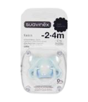 Chupete Suavinex Couture con tetina fisiológica de silicona para bebés de 4 a 18 meses.
La tetina plana y simétrica, permite que ésta quede siempre bien colocada en la boquita del bebé ejerciendo la mínima presión sobre el paladar.