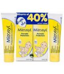Mitosyl Pomada Protectora 65 g 2 Tubos crema  de uso diario para el cuidado de las zonas delicadas y de las irritaciones de la piel del bebé. Está formada por Oxido de Zinc, que es absorbente y astringente y por aceite de hígado de bacalao que mantienen l