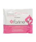 Farline Toallitas Desmaquilladoras 20 Unidades actúan sobre el maquillaje y las impurezas en la piel, retirándolos del rostro. Gracias a esto, deja un mejor aspecto. Su poder antioxidante e hidratante les permite reducir el envejecimiento prematuro de la