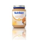 Nutribén® Manzana, naranja y plátano con galletas es un alimento infantil destinado para niños a partir del 4º mes. Alimento infantil. Sin gluten. Sin huevo, ni conservantes ni colorantes. Sin leche. Sin aromas ni especias.