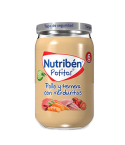 ¡Los potitos Nutribén® son los potitos® originales! Los potitos® Nutribén® de pollo y ternera con verduritas, están elaborados a base de pollo, ternera, tomate, patata, zanahoria y arroz, para alimentar a tu bebé a partir de los 6 meses, dentro de una die