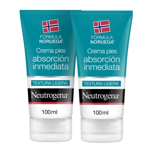 Neutrogena Pies Absorción Inmediata 100ml se trata de una solución en crema elaborada especialmente para hidratar y nutrir los pies como ninguna otra. Además cuenta con una textura muy ligera que se absorberá rápidamente en la piel para que no tengas que