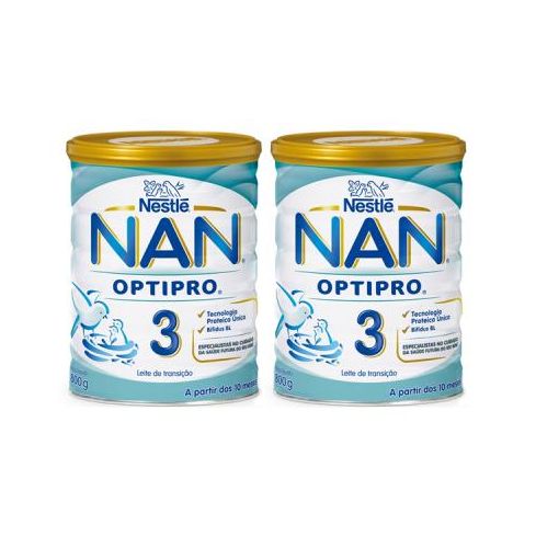 Pack Duplo Nestlé Nan Optipro 3 Leche Crecimiento 800g + 800g
Leche de crecimiento apta para niños/as a partir de 1 año.