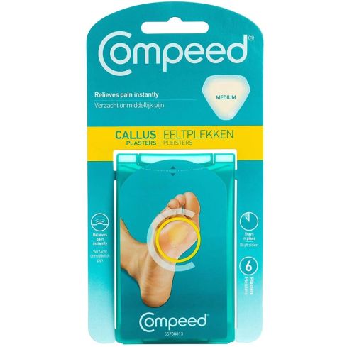 COMPEED DUREZAS mediano 6ud. Cuida tu salud de la mano de nuestros productos. Cuidarse nunca fue tan fácil gracias a nuestros productos.