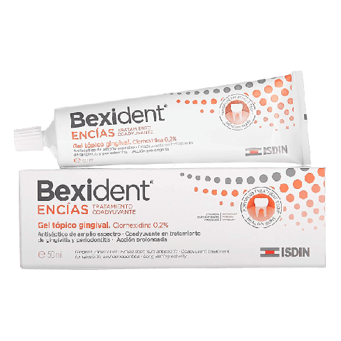 Bexident Encias Gel Gingival 50 Ml Se caracteriza por la presencia en su fórmula del agente antiplaca más eficaz, el antiséptico clorhexidina y la acción coadyuvante de su excipiente que reduce la adhesión de la palca bacteriana. Reduce la inflamación de