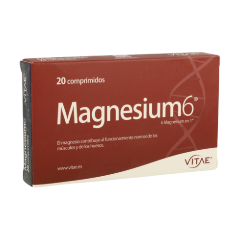 Vitae Magnesium es un complemento alimenticio de origen natural que contiene 6 sales diferentes de magnesio, taurina y vitamina B6.El magnesio contribuye al bienestar del sistema muscular y al correcto funcionamiento de la función psicológica. Es un compl