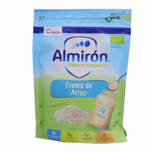 Almirón Crema de Arroz contiene 99,9% de ingredientes ecológicos obtenidos de campos dedicados a la producción de alimentos para bebés.
Y, durante su producción preservamos al máximo las características de los ingredientes.