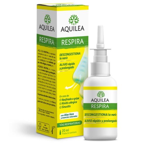 Aquilea respira es un spray que está indicado para la congestión nasal. Tiene un efecto rápido, prolongado y aporta frecura.