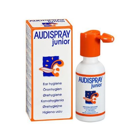 Audispray Junior cuida el oído de niños de entre 3 y 6 años realizando una suave y segura higiene del conducto auditivo, con una acción totalmente inocua y beneficiosa