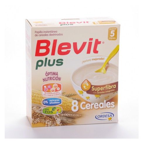 El producto está indicado en la alimentación complementaria del lactante desde el 5º mes. Contiene gluten.Papilla instantánea de cereales dextrinados.En su composición también se encuentran fructooligosacáridos e inulina.Los fructooligosacáridos, actúan c