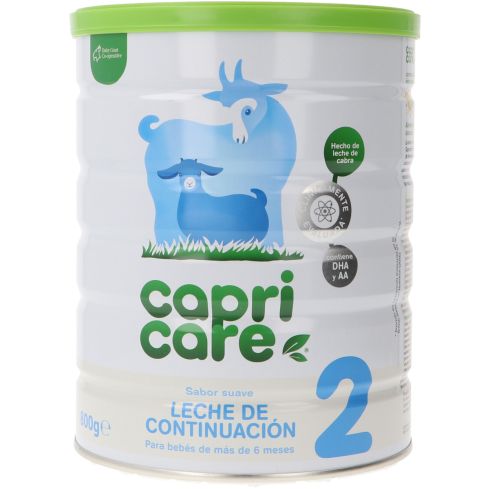 Capricare 2 es una leche de cabra entera para uso infantil. Leche de continuación indicada para la alimentación de los bebés entre 6-12 meses. Contiene nutrientes, minerales y vitaminas.
