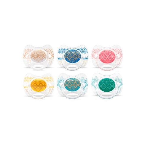 Silicona Chupete Suavinex Fisiológico + 12 M Haute Couture estrella azul su tetina fisiológicas con forma plana y simétrica permanece perfectamente ubicado en la boca y ejerce una presión mínima en el paladar. Fabricado en silicona medico, un material bla