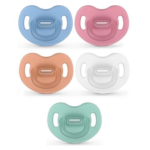Suavinex Chupete Todo Silicona 0-6 m Tetina anatómica suave y flexible. No marca la carita. Avalado por la sociedad española de odontopediatría. Hecho de una única pieza. 0% bisfenol