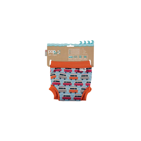 Los bañadores pañal Pop-in evitan los escapes sin tener que llevar pañal. Suaves y flexibles se adaptan a tu bebé.