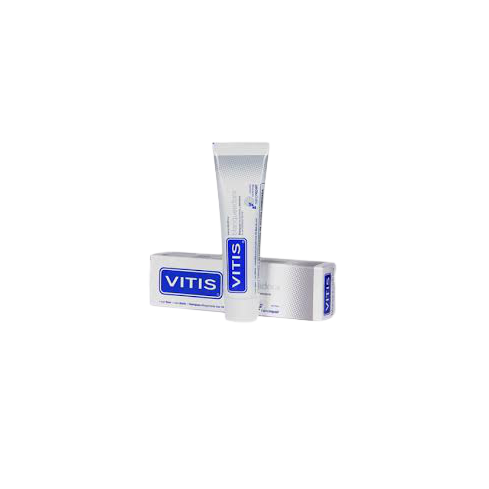 Con la pasta dental blanqueadora Vitis conseguirás potenciar y mantener la blancura en tus dientes gracias a su triple sistema de fosfatos combinados con la polivinilpirrolidona y la perlita, potentes y eficaces quitamanchas dentales.