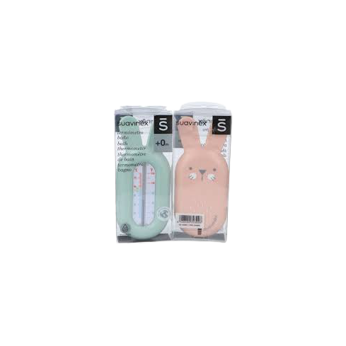 Suavinex termómetro baño permite medir la temperatura ambiente de una habitación y también la temperatura del agua en el baño del bebé.