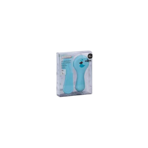 El set cepillo-peine es ideal para el cuidado diario del bebé.
Tanto el cepillo como el peine no tienen cantos vivos ni aristas peligrosas que puedan dañar al bebé.