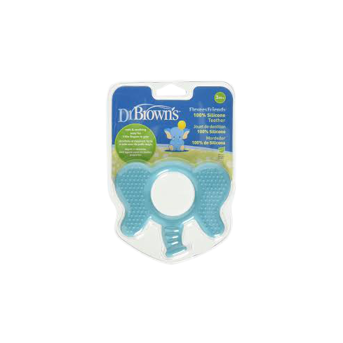 El mordedor masajeador de Dr. Browns, diseñado por un dentista pediátrico, ayuda a tu bebé a aliviar el molesto proceso de la dentición.