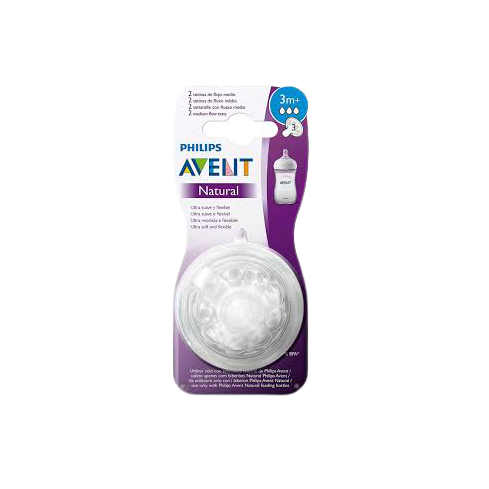 Tetina anticólicos, suave y de silicona con flujo variable. Se puede ajustar el flujo a través de una simple rotación del biberón. Para bebés con 3+ meses.
