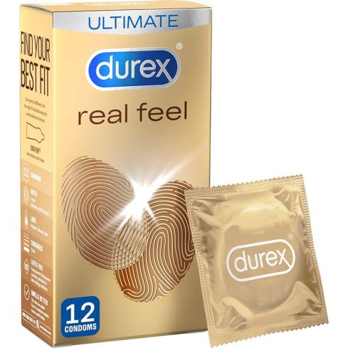 Durex Real Feel son unos Preservativos de última generación con materia Real Feel SIN Latex para una sensación de contacto Natural Piel con Piel.
Durex Real Feel están fabricados con un material sin látex. Tienen un diseño anatómico Easy On que los hace