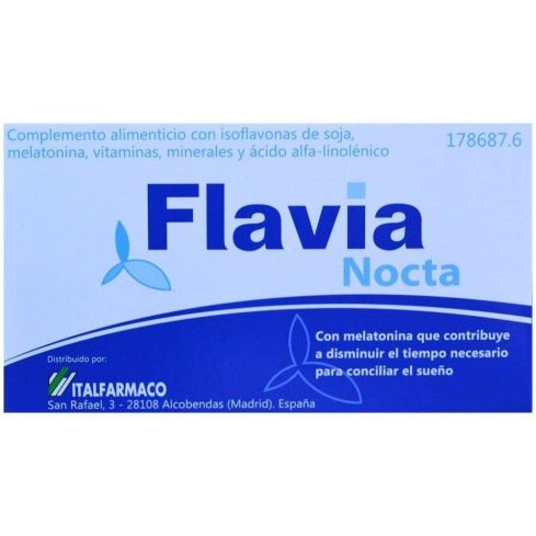 Complemento alimenticio elaborado a base de isoflavonas de soja, melatonina, vitaminas, minerales y ácido alfa-linolénico. Ayuda a cubrir las necesidades nutricionales de las mujeres en la fase de la menopausia. Reduce el tiempo que se tarda en conciliar