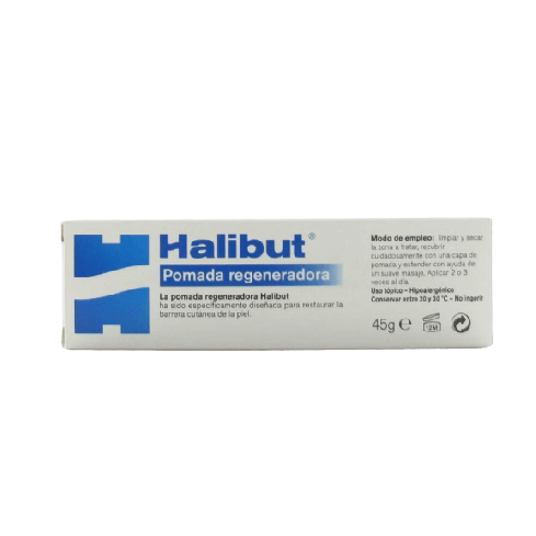 ¿Qué es el ungüento regenerador de halibut 45g y para qué sirve? El ungüento regenerador de halibut para piel irritada y tejido cicatricial, restaura la barrera cutánea de la piel frágil y sensible, la regenera y la restaura activamente. Cuida, restaura y