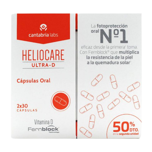 Cápsulas con alto contenido en Fernblock®, que desde la primera toma aumentan la resistencia de la piel al sol, neutralizan y reparan el daño solar. En combinación con la fotoprotección tópica consiguen una protección homogénea, llegando a zonas donde no