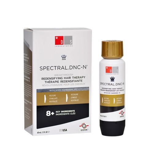 Spectral Dnc-N Loción 60 ml. Tratamiento tópico para la alopecia androgenética avanzada. Posee un sistema avanzado de transporte mediante nanosomas que proporciona liberación continuada y eficiente de los ingredientes activos. Su formula contiene Nanoxidi