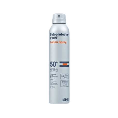 Protector solar en spray de muy fácil aplicación y absorción.
Muy resistente al agua y apto para pieles intolerantes o fotosensibles.