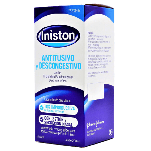 Combinación de un agente antitusivo central, un descongestionante nasal y faringeo y un antihistaminico que puede eliminar la tos, la congestión nasal y la secreción nasal relacionadas con los procesos catarrales.