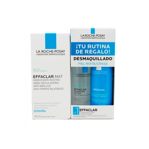 Effaclar Mat de La Roche Posay es una crema hidratante que hidrata la piel a la vez que regula la producción de sebo, combate los brillos, reduce los poros y aporta un acabado mate a la piel.