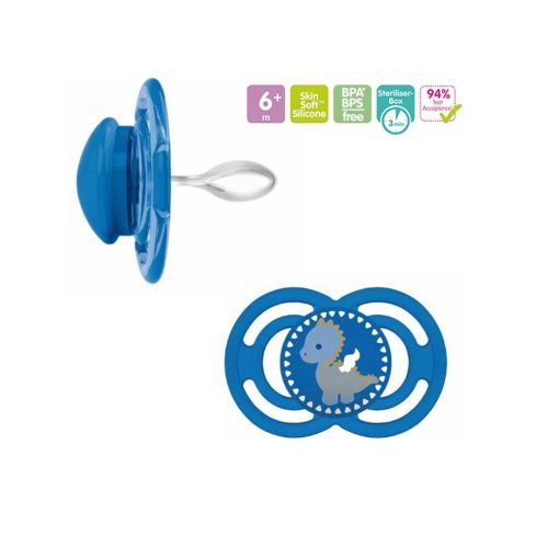MAM chupete perfect +6M Azul Desarrollado para reducir el riesgo de malposiciones dentales Clínicamente probado: ayuda a tener unos dientes sanos y contribuye al desarrollo de la mandíbula