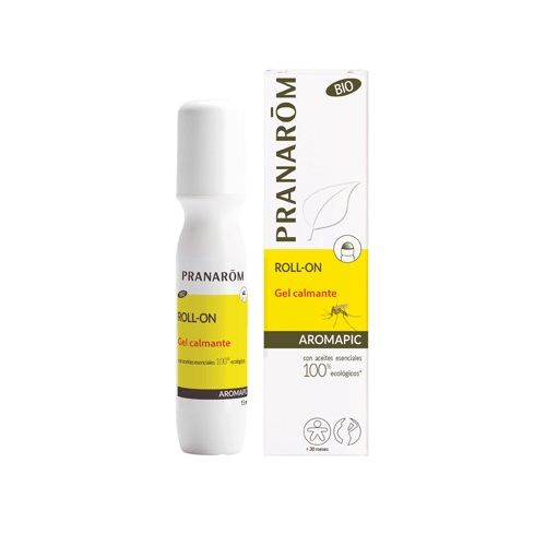 Pranarôm Aromapic gel calmante para picaduras roll on  actúa directamente sobre la superficie de la picadura, refrescándola, aliviándola y calmando el picor.