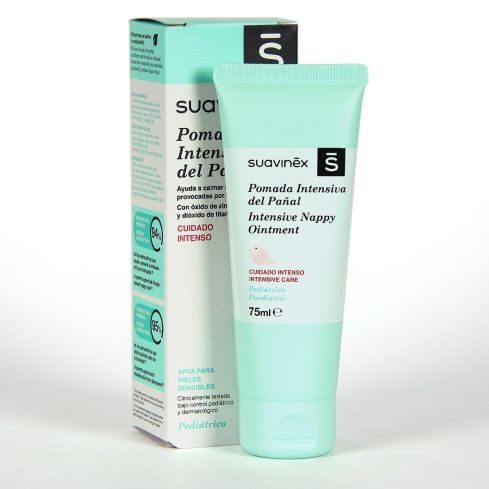 Pomada de pañal de Suavinex, ideal para el cuidado diario de la zona del pañal. Calma y previene la irritación producida por el roce y el contacto con las heces y el pis. Elaborada con un 89 % de ingredientes de origen natural.