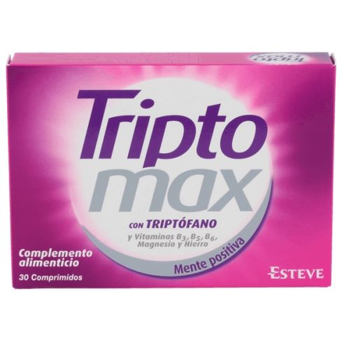Triptomax es un complemento alimenticio con triptófano, magnesio, vitaminas y hierro.
El desarrollo de estos comprimidos responde a una creciente necesidad de nuestra sociedad moderna: encontrar soluciones que ayuden a las personas a gestionar épocas de