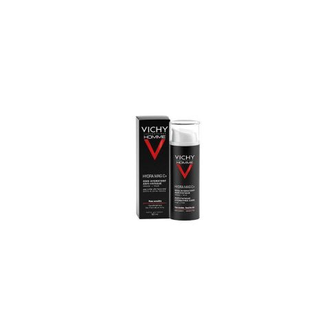 Vichy Homme Hydra Mag C 50 Ml Enriquecida con Agua Termal de Vichy, única de origen magmático, rica en minerales fortificante y calmante. Contiene Magnesio y Vitamina C fosforilada para reforzar diariamente la piel. Cada día la piel está plenamente hidrat